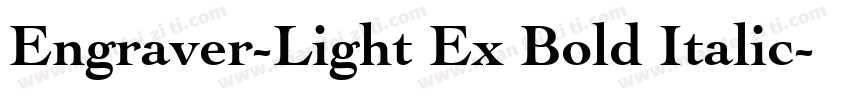 Engraver-Light Ex Bold Italic字体转换
